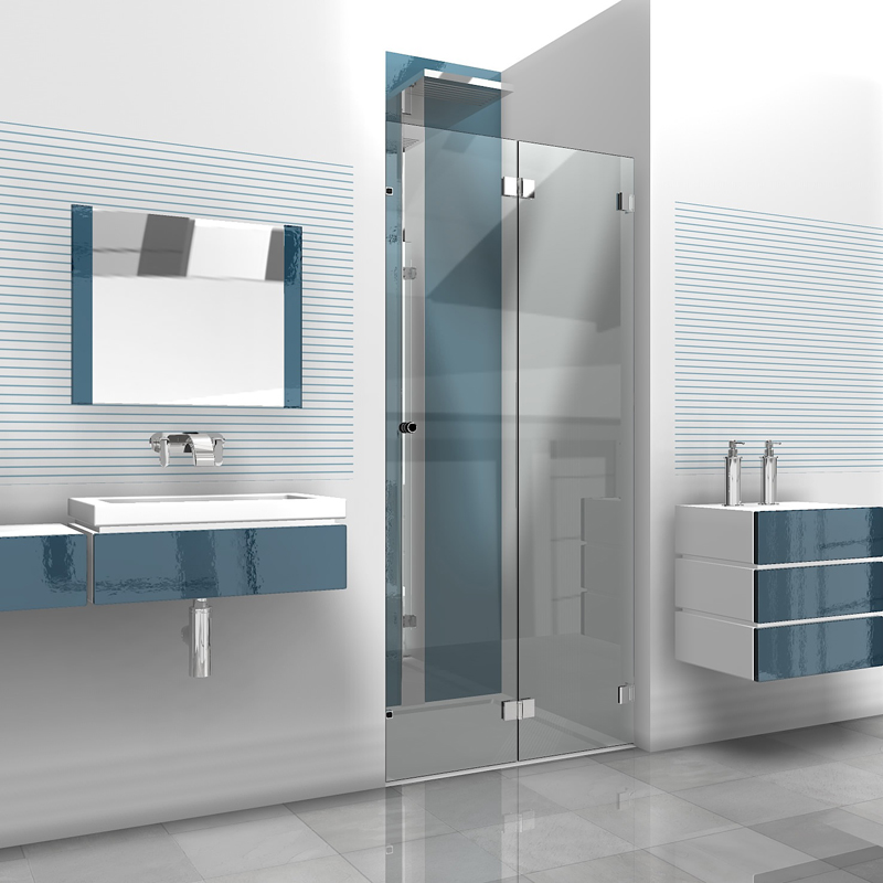 Duschkabine aus Glas für Nische