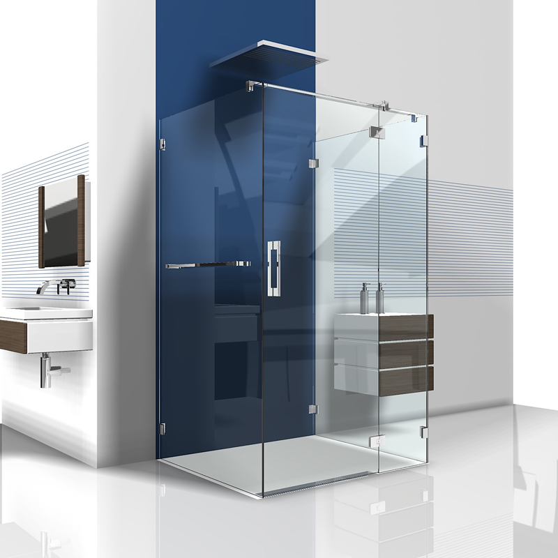 Duschabtrennung vor eine Wand