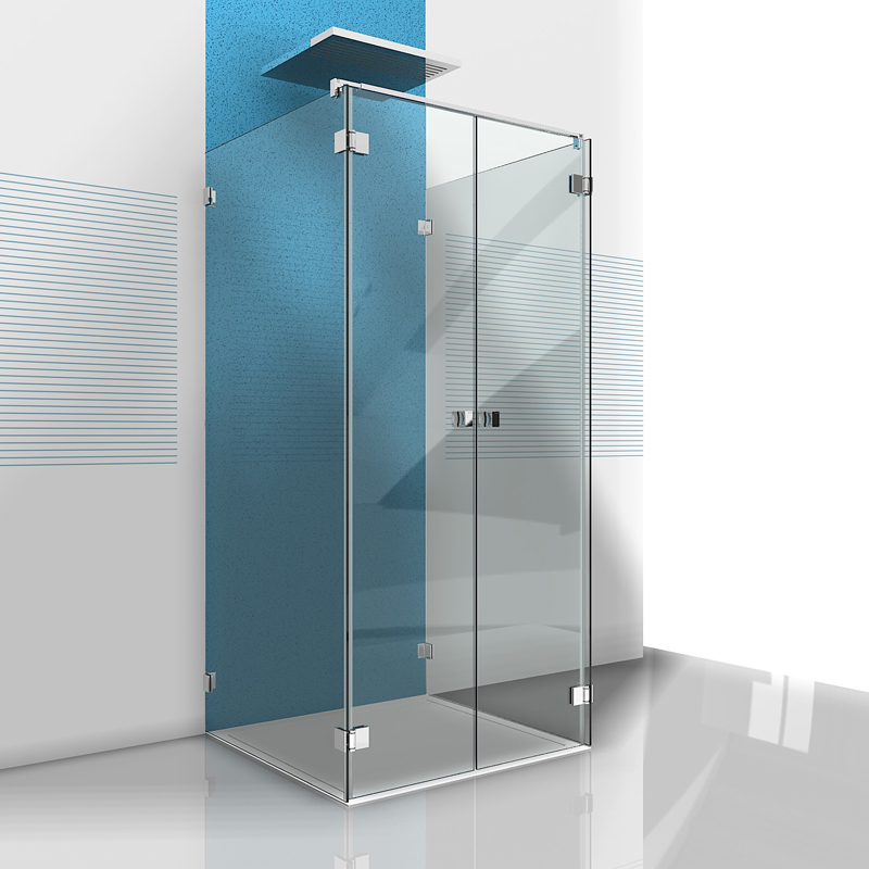 U-Duschabtrennung aus Glas